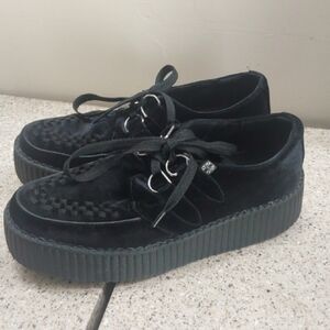 T.U.K Black Platform Shoes